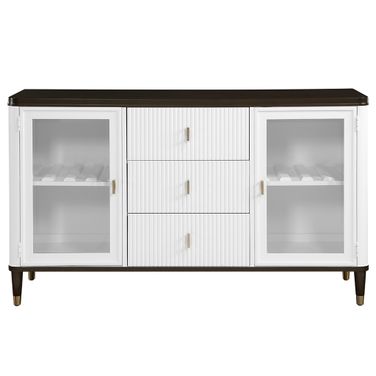 Carena Server In Walnut and White