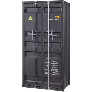 Cargo Youth Double Door Wardrobe (Gunmetal)