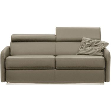 Carina Taupe Chic Leather Full Sofa Sleeper