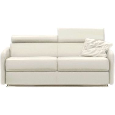 Carina White Chic Leather Full Sofa Sleeper
