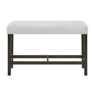 Carissa Counter Bench In Stone and Espresso