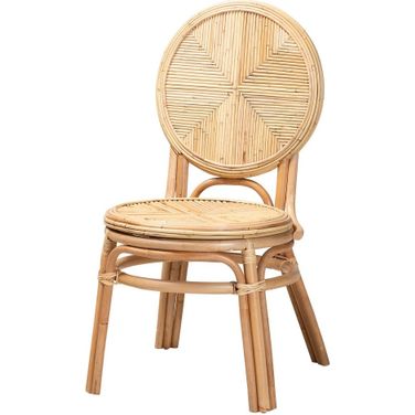 Carita Rattan Dining Chair In Natural Brown