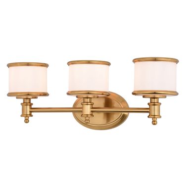 Carlisle 23 Inch 3 Light Vanity In Natural Brass