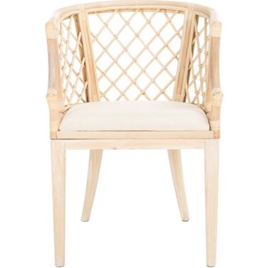 Carlotta Arm Chair In White Wash and White