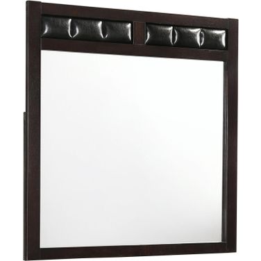 Carlton Upholstered Rectangular Dresser Mirror Cappuccino
