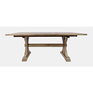 Carlyle Crossing 78 Inch Extension Dining Table In Medium Brown