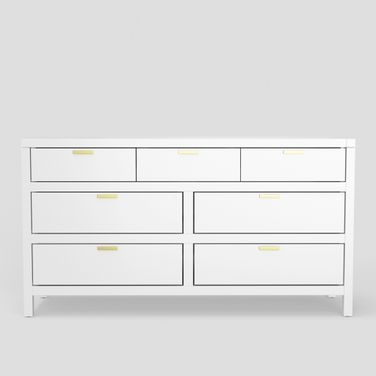 Carmel 7 Drawer Dresser In White