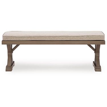 Carmel Bay Bench with Cushion In Beige