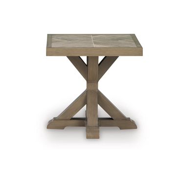 Carmel Bay Outdoor End Table In Beige