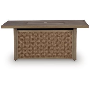 Carmel Bay Outdoor Fire Pit Table In Beige