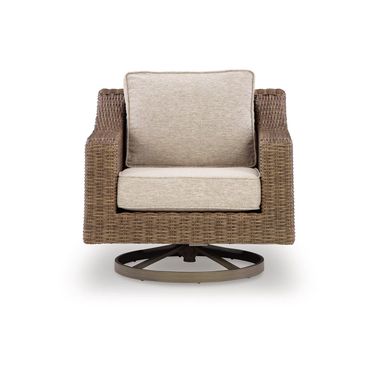 Carmel Bay Swivel Lounge with Cushion In Beige