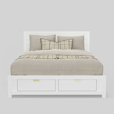 Carmel California King Storage Bed In White