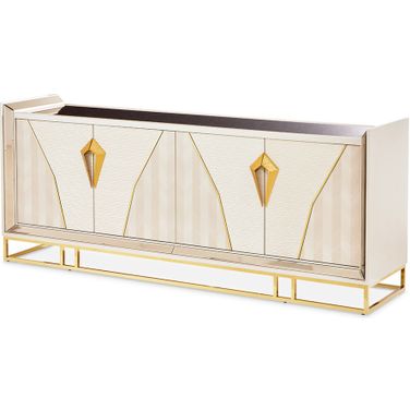 Carmela Console Table In Shimmer Ivory