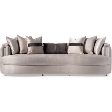 Carmela Mansion Sofa In Zinc and Silver