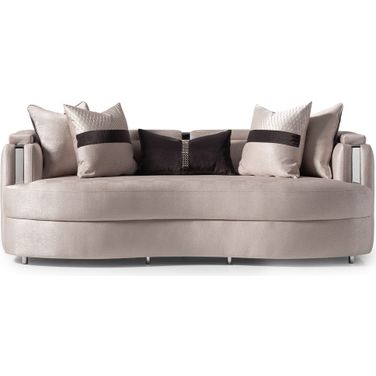 Carmela Sofa In Zinc and Silver