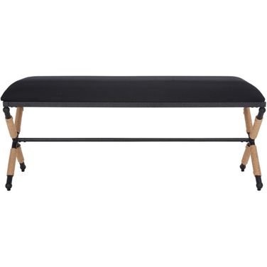 Carmelo Hemp Wrapped Bench In Black