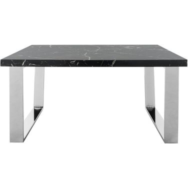 Carmen Black Marble/Chrome Square Coffee Table