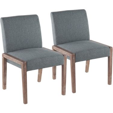 Carmen Chair Set of 2 In Grey and Natural