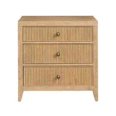 Carmen Three Drawer Nightstand In Skylark