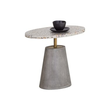 Carment Side Table In Terrazzo and Grey