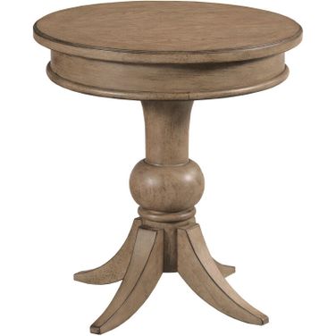 Carmine Georgie Round End Table In Latte