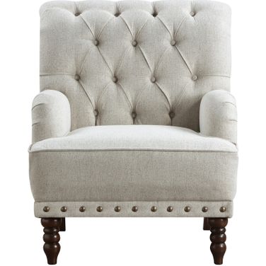 Carol Accent Chair In Beige and Brown