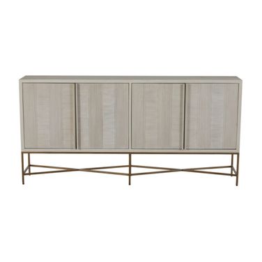 Carol Sideboard In Cerused White and Stained Brass