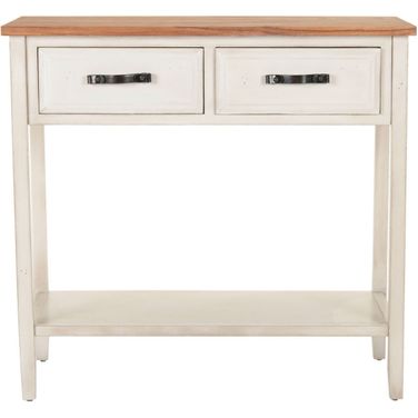 Carol White Birch Console with 2 Storage Drawers
