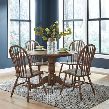 Carolina Crossing Antique Honey Drop Leaf Extendable Dining Room Set