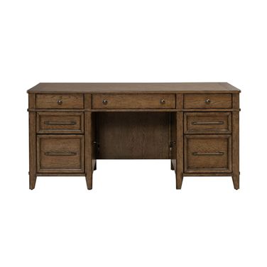 Carolina Park Jr Executive Desk In Amber Brown