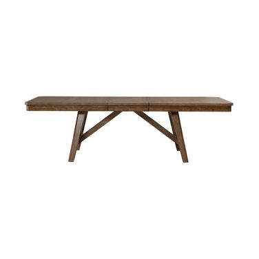 Carolina Park Trestle Table Set In Amber Brown