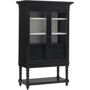 Caroline Armoire Cupboard In Soft Black