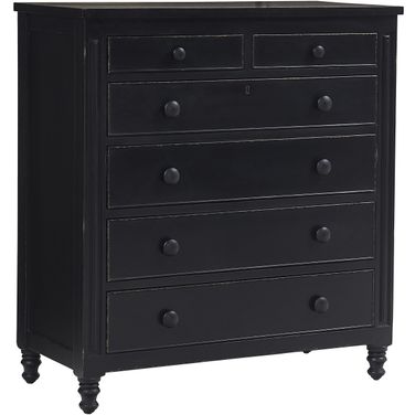 Caroline Secretary Chest In Soft Black