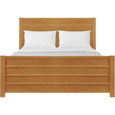 Caroline Wooden King Platform Bed In Oak