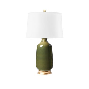 Carolyn Lamp Without Shade In Olive Green
