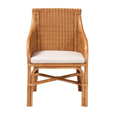 Carolyn Rattan Dining Chair In Light Honey