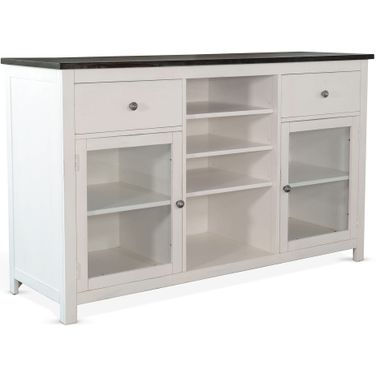 Carriage House Buffet Only In Off White And Dark Brown