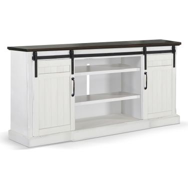 Carriage House TV Console In White