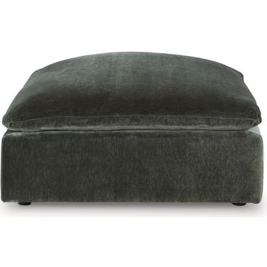 Carriage View Oversized Accent Ottoman In Jade