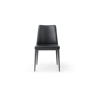 Carrie Faux Leather Dining Chair In Black