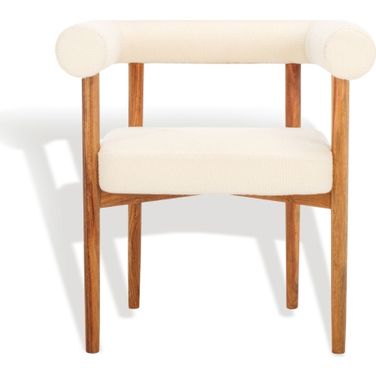 Carrigan Dining Chair In White and Natural