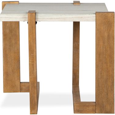 Carrington Rectangular End Table In Honey Wheat