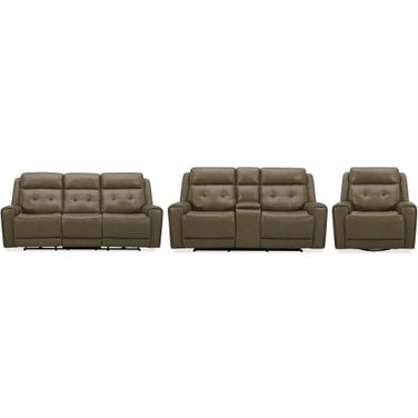 Carrington Zero Gravity Power Reclining Living Room Set In Sand