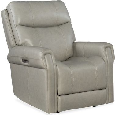 RC Carroll Power Recliner With Power Headrest And Lumbar In Grey