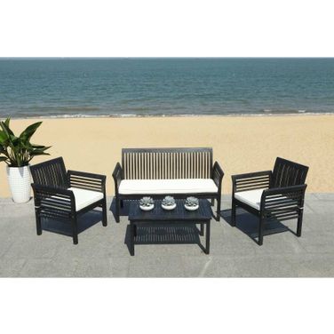 Carson Black and White 4 Piece Outdoor Set