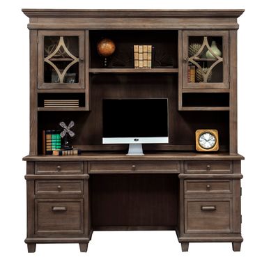 Carson Credenza and Hutch In Gray