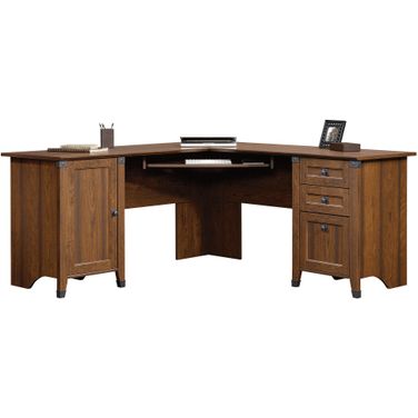 Carson Forge Corner Computer Desk In Washington Cherry
