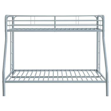 Carson Metal Twin Over Full Bunk Bed In Glossy Silver