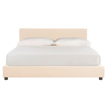 Carter Beige Queen Upholstered Bed