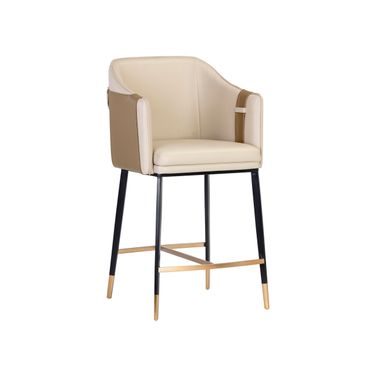 Carter Counter Stool In Napa Beige and Napa Tan